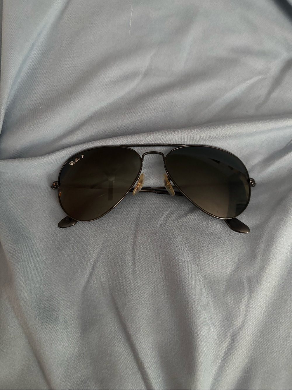 Ray-Ban Polarized Aviator Sunglasses - Black Frame with Dark Lenses